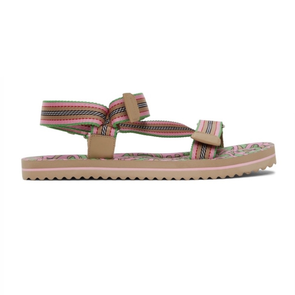 Burberry Logo Striped Sandals